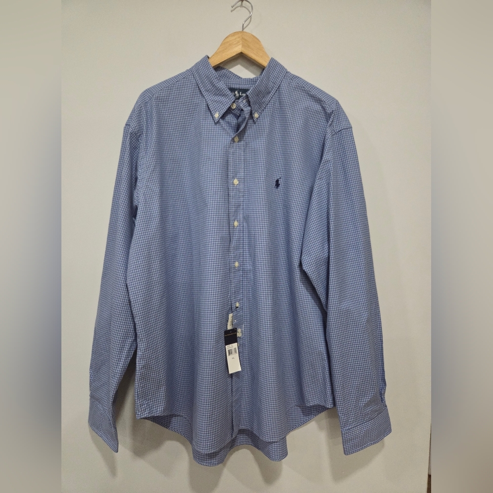 Ralph Lauren Men's Classic  Fit Long-Sleeve Button Down Plaid Shirt Size XXL